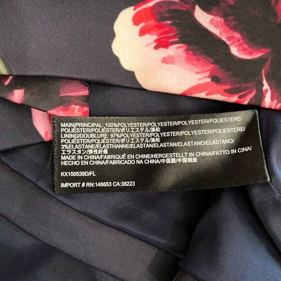 KEEPSAKE BLACK FLORAL SATIN COCKTAIL FIT & FLARE DRESS - S - Picture 9 of 9